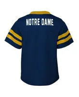 Toddler Boys and Girls Navy Notre Dame Fighting Irish Two-Piece Red Zone Jersey Pants Set