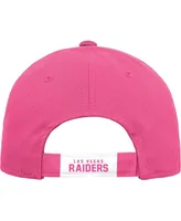 Girls Youth Pink Las Vegas Raiders Adjustable Hat