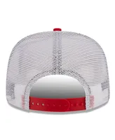 Men's New Era Red, White Kansas City Chiefs Original Classic Golfer Adjustable Hat