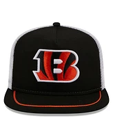 Men's New Era Black, White Cincinnati Bengals Original Classic Golfer Adjustable Hat
