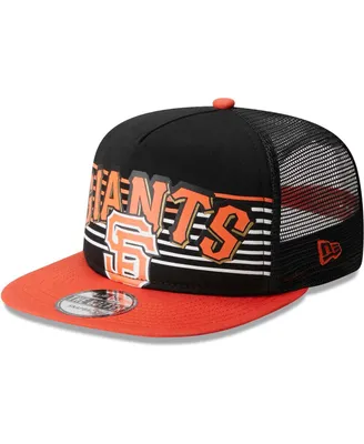 Men's New Era Black San Francisco Giants Speed Golfer Trucker Snapback Hat