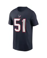 Men's Nike Will Anderson Jr. Navy Houston Texans 2023 Nfl Draft First Round Pick Player Name and Number T-shirt