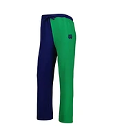 Women's ZooZatz Navy, Green Notre Dame Fighting Irish Colorblock Cozy Tri-Blend Lounge Pants