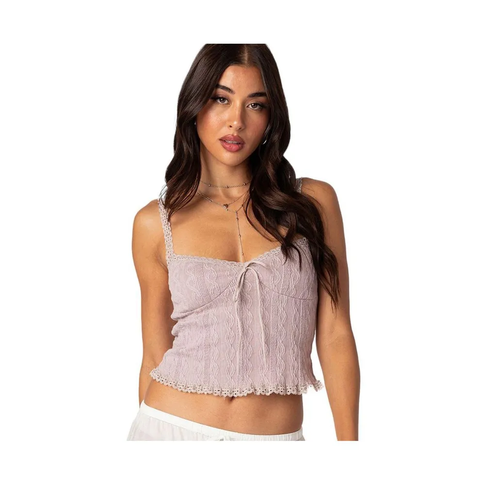 Lace detail tank top  CoolSprings Galleria
