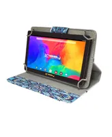 New Linsay 7" Tablet Bundle with Mandala Blue Case, Pop Holder and Pen Stylus 2GB Ram 64GB Newest Android 13
