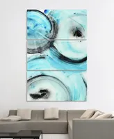 Empire Art Direct "Ripple Effect Iv Abc" Frameless Free Floating Tempered Glass Panel Graphic Wall Art Set of 3, 72" x 36" x 0.2" Each