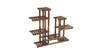 6 Tier Wooden Shelf Storage Plant Rack Stand