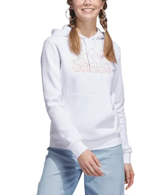 adidas Women's Flower Logo Fleece Pullover Hoodie