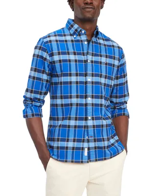 Tommy Hilfiger Men's Regular-Fit Bold Check Button-Down Oxford Shirt
