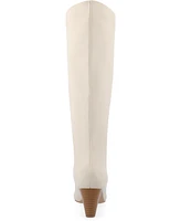 Journee Collection Women's Jovey Kitten Heel Tall Boots