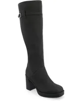 Journee Collection Women's Letice Tru Comfort Foam Platform Square Toe Regular Calf Boots