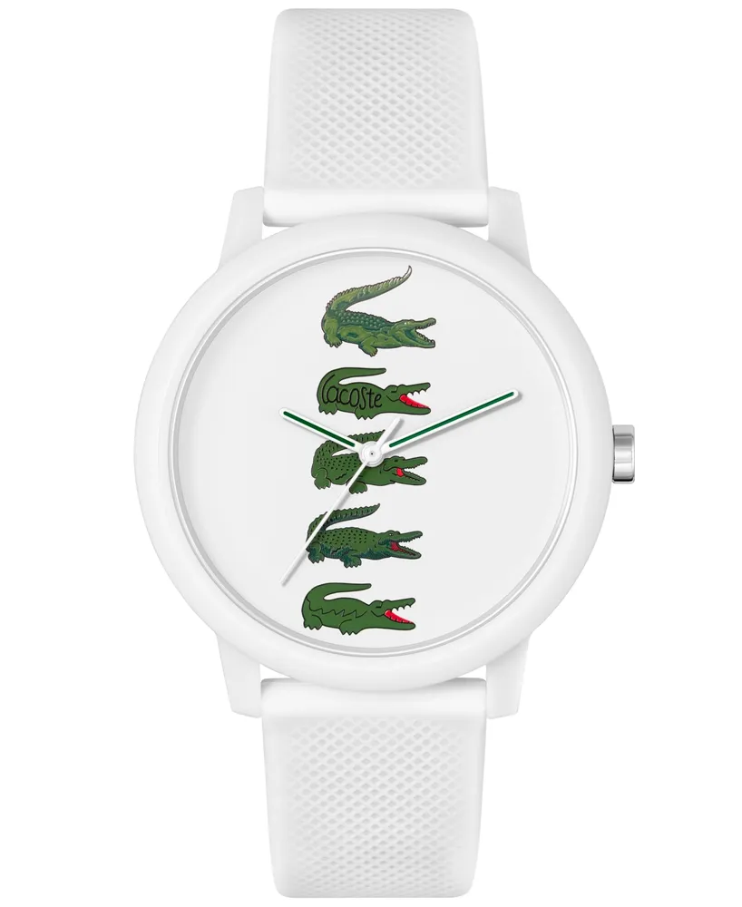 Lacoste Unisex L.12.12 Quartz White Silicone Strap Watch 42mm