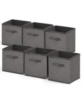 Nestl Foldable Fabric Cube Storage Bins with Handles - 6 Pack