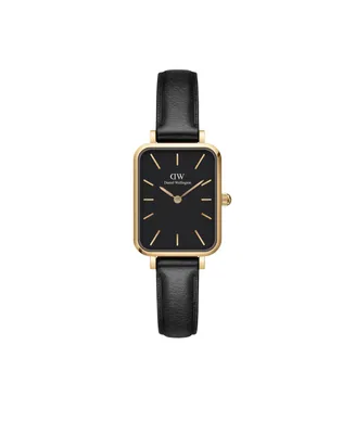 Daniel Wellington Women's Quadro Sheffield Black Leather Watch 20 x 26mm