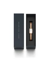 Daniel Wellington Women's Quadro Studio 23K Rose Gold Pvd Plated Stainless Steel Watch 22 x 22mm