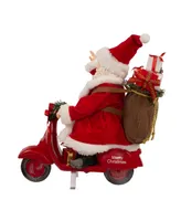 Kurt Adler 10" Fabriche Santa On Scooter