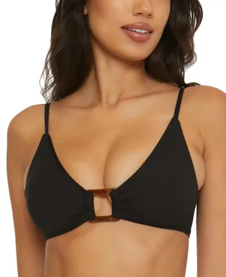 Becca Women's Modern Edge Convertible Ribbed Bikini Top