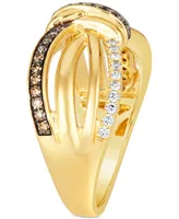 Le Vian Chocolate Diamond & Nude Diamond Knot Ring (3/8 ct. t.w.) in 14k Gold