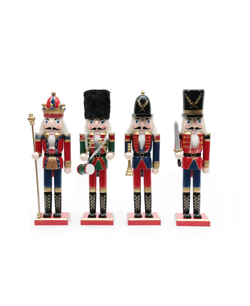 Santa's Workshop 12" King and Guard Nutcrackers, Set of 4