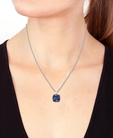 Effy Multi-Sapphire Ombre Cluster 18" Pendant Necklace (3-1/3 ct. t.w.) in Sterling Silver