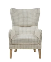 Madison Park Arianna Fabric Swoop Wing Chair