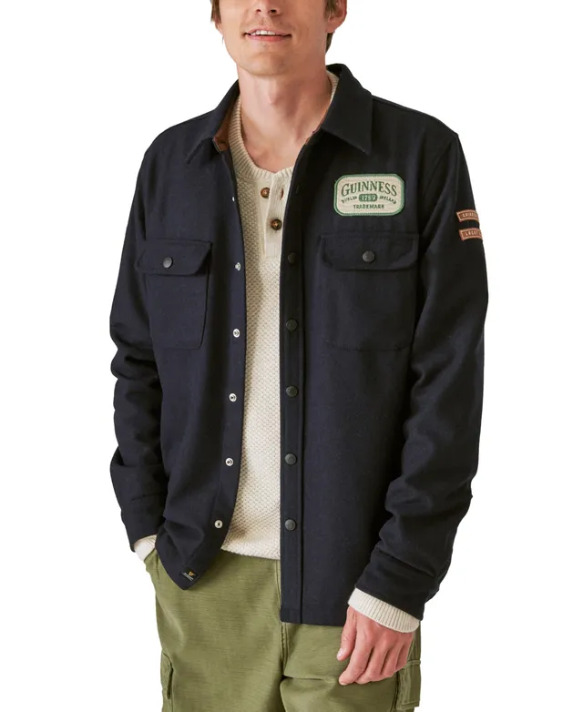 Lucky Brand Men's Plaid Zip-Front Hooded Overshirt