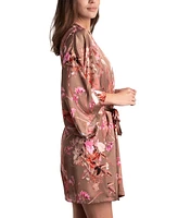 Midnight Bakery Women's Melodi Satin Floral Robe