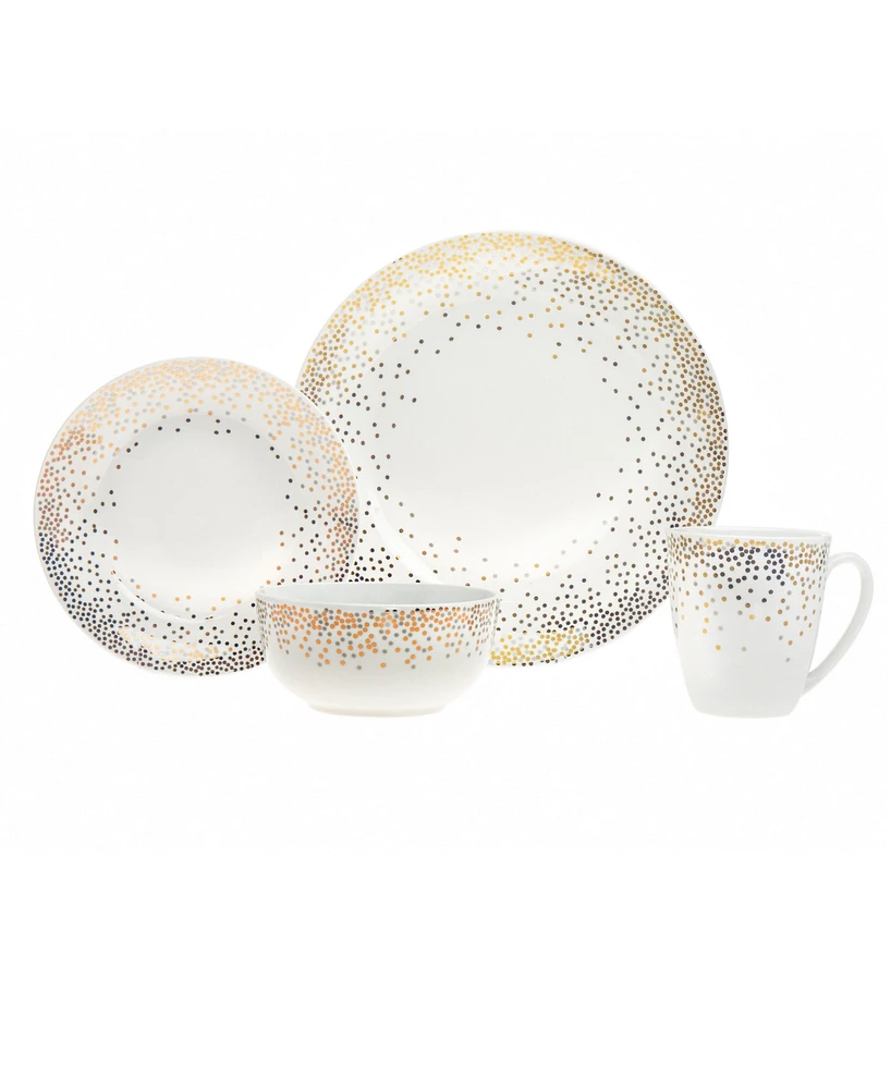 Godinger Alora Glam 16-Piece Dinnerware Set, Service for 4