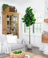Nearly Natural 96" Artificial Fiddle Leaf Fig Tree