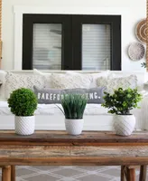 Nearly Natural 11" Artificial Boxwood Plant with Decorative Planter