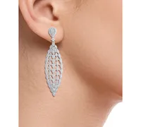 Diamond Openwork Mesh Drop Earrings (2 ct. t.w.) in 14k White Gold