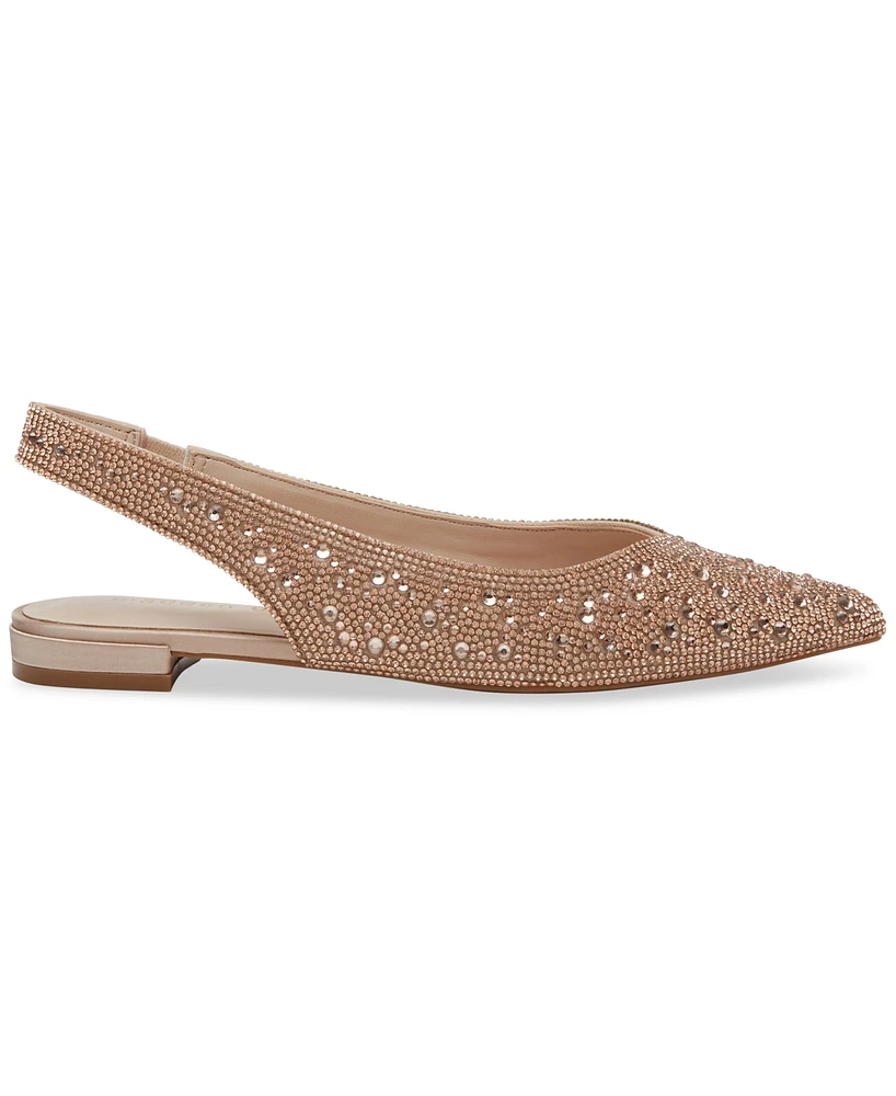Madden Girl Deviin-r Rhinestone Pointed-Toe Slingback Flats