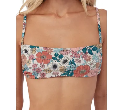 O'Neill Juniors' Tenley Floral Jupiter Bikini Top