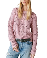 Lucky Brand Women's Open-Stitch Pullover Sweater