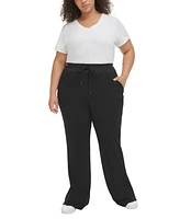 Calvin Klein Plus Size High-Waist Flare-Leg Pants