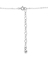 Giani Bernini Cubic Zirconia Open Link Rondelle Slide Pendant Necklace, 16" + 2" extender, Created for Macy's