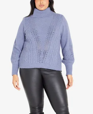Avenue Plus Maeve Turtleneck Sweater
