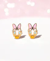 Girls Crew 18k Gold-Plated Color Daisy Duck Stud Earrings