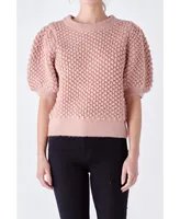 English Factory Women's Textured Puff Sweater