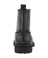 Dkny Men's Lace Up Rubber Sole Wingtip Dress Boots