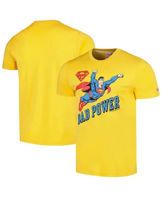 Men's Homage Gold Superman Dad Power Tri-Blend T-shirt