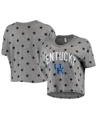 Women's Alternative Apparel Gray Kentucky Wildcats Headliner Stars Cropped Tri-Blend T-shirt