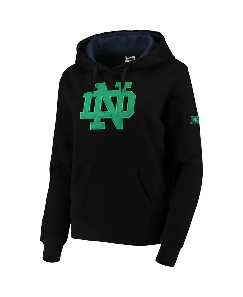 Women's Black Notre Dame Fighting Irish Big Logo Pullover Sweatshirt