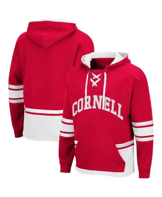 Men's Colosseum Red Cornell Big Red Lace Up 3.0 Pullover Hoodie