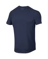 Men's Under Armour Navy Howard Bison Lockup Tech Raglan T-shirt