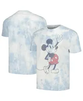 Men's and Women's Mad Engine White Mickey Plaid Graphic T-shirt
