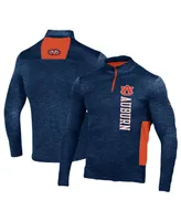 Men's Under Armour Navy Auburn Tigers Gameday Twist Quarter-Zip Top