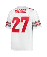 Men's Mitchell & Ness Eddie George White Ohio State Buckeyes Big and Tall Legacy Jersey