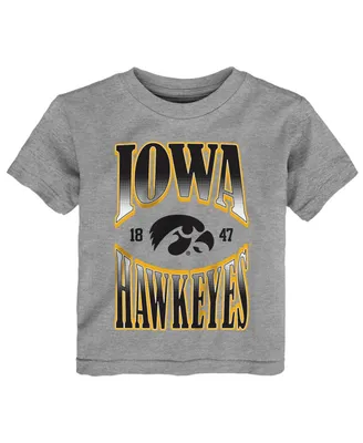 Toddler Boys and Girls Heather Gray Iowa Hawkeyes Top Class T-shirt