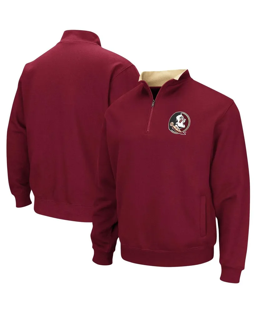 Men's Colosseum Garnet Florida State Seminoles Tortugas Logo Quarter-Zip Pullover Jacket